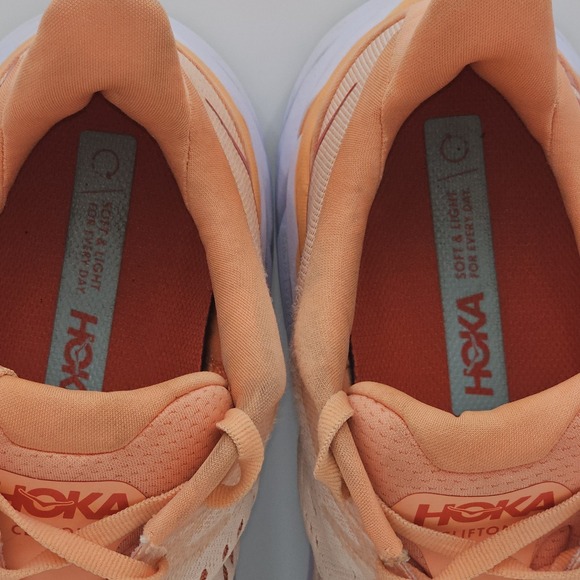 HOKA Clifton 8 Women's Orange Running Shoe Sneakers Size 11 B - Picture 2 of 12